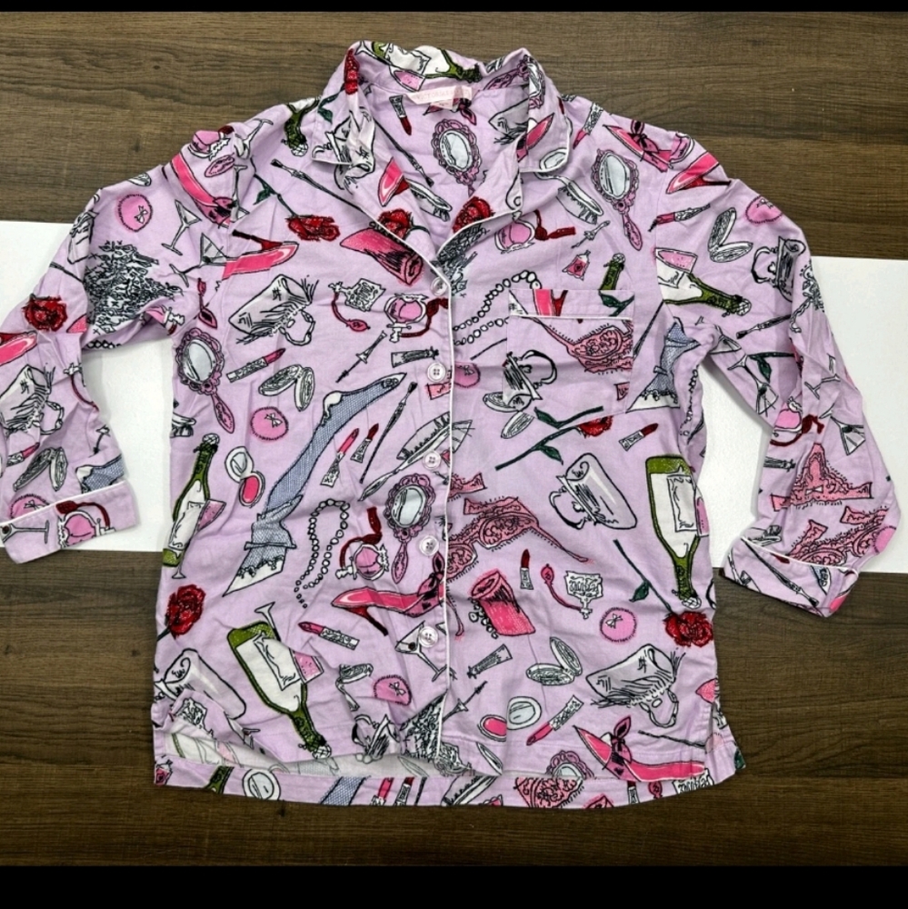 Victorias Secret Bundle Pink Night Shirt Top Jams Pant - Picture 6 of 8